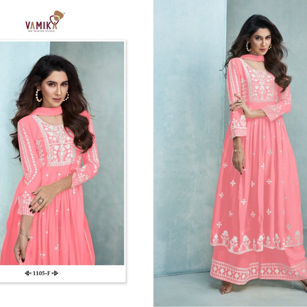 Bollywood Kurti Palazzo Indian Designer Salwar Kameez BLUE